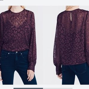 Express Jacquard Leopard Print Top